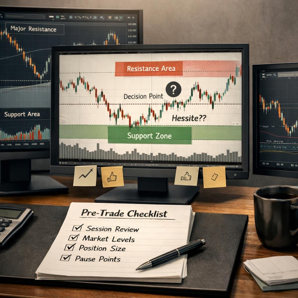 multi-timeframe analysis pre-live checklist illustration for Multi-timeframe analysis for futures traders: when higher timeframe context helps and when it creates hesitation