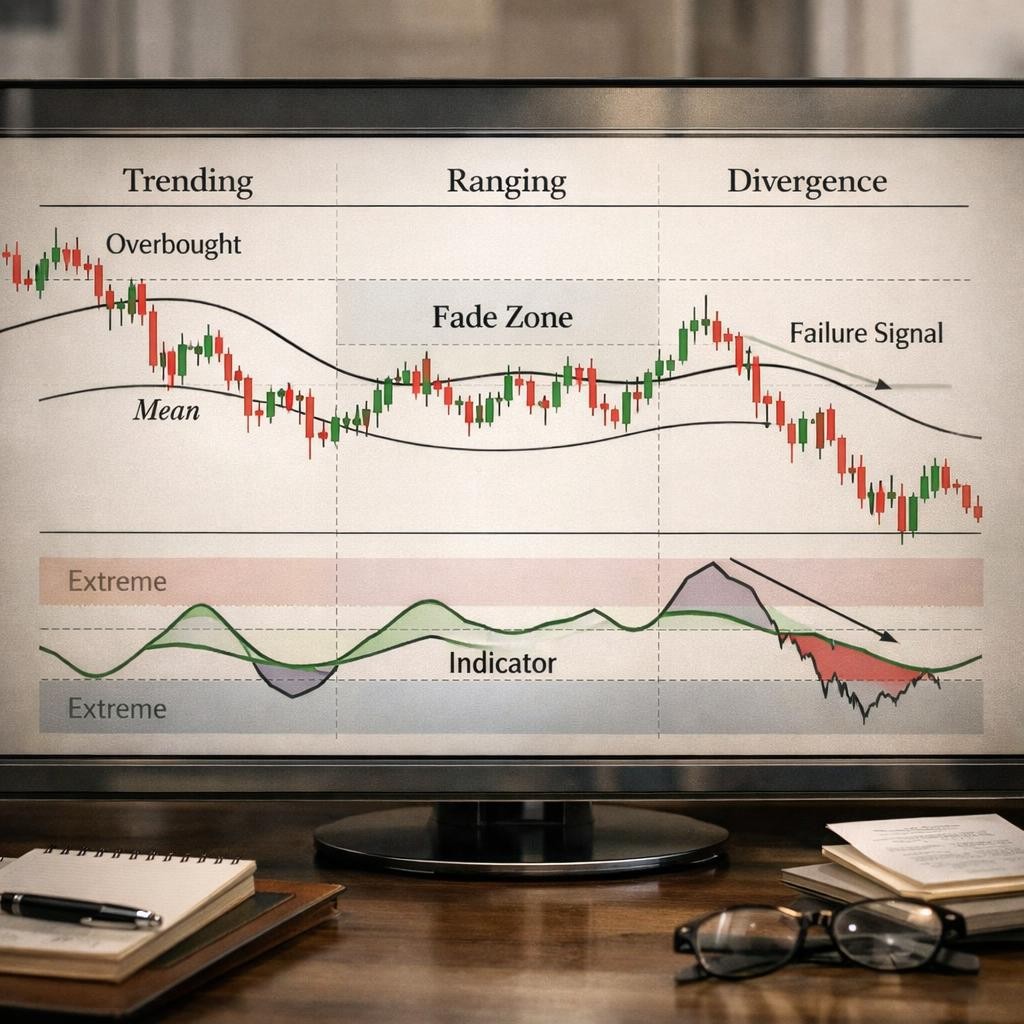 mean reversion trading strategy regime framework illustration for Mean reversion trading strategy: how traders fade stretched moves without catching a falling knife