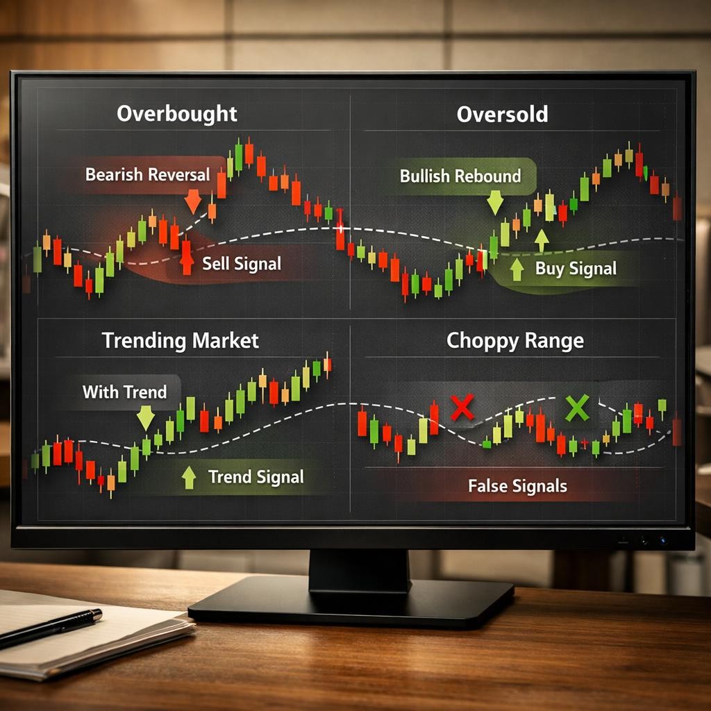 mean reversion trading strategy signal comparison illustration for Mean reversion trading strategy: how traders fade stretched moves without catching a falling knife