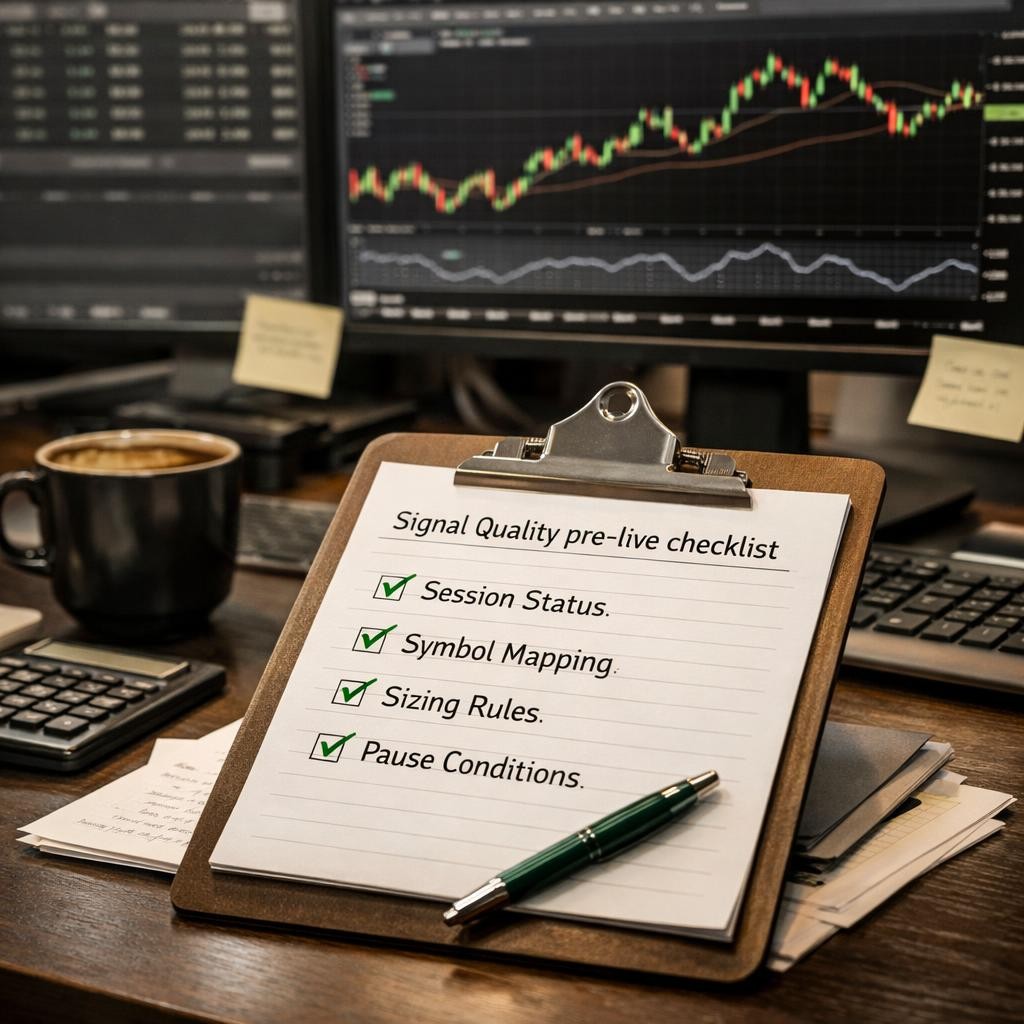 signal quality pre-live checklist illustration for Why signal quality matters more than adding another broker or another automation layer