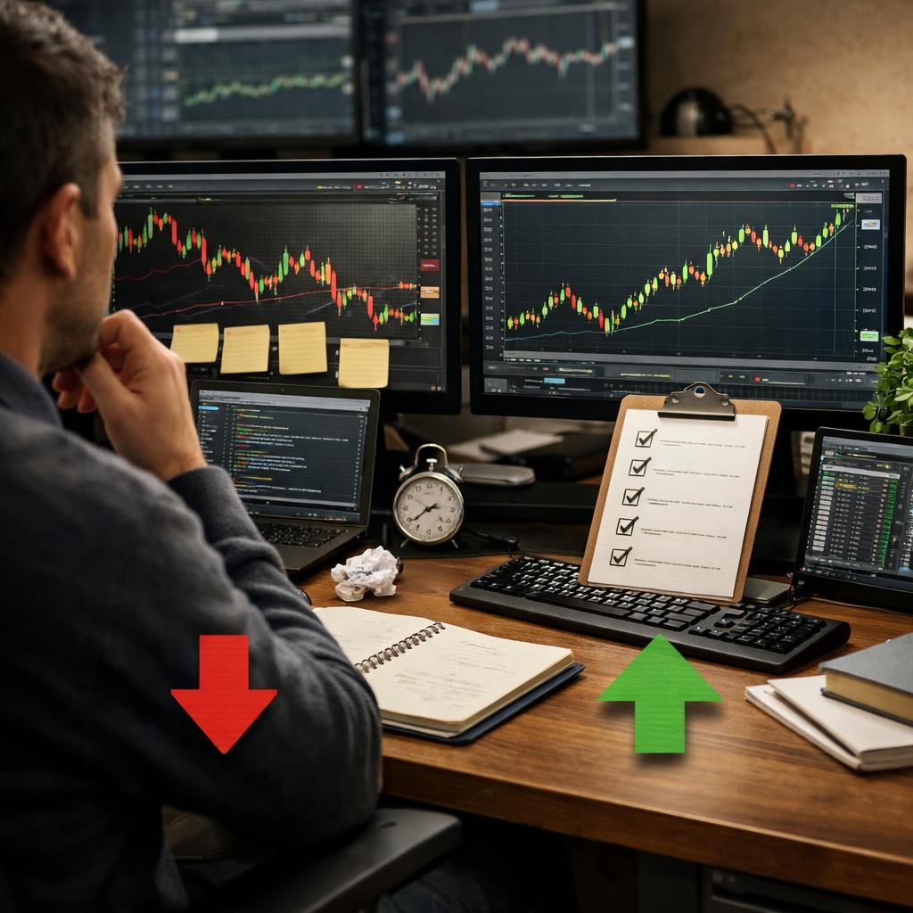 funded trader automation weak vs strong process illustration for What funded traders should know about automation, drawdown discipline, and account hygiene