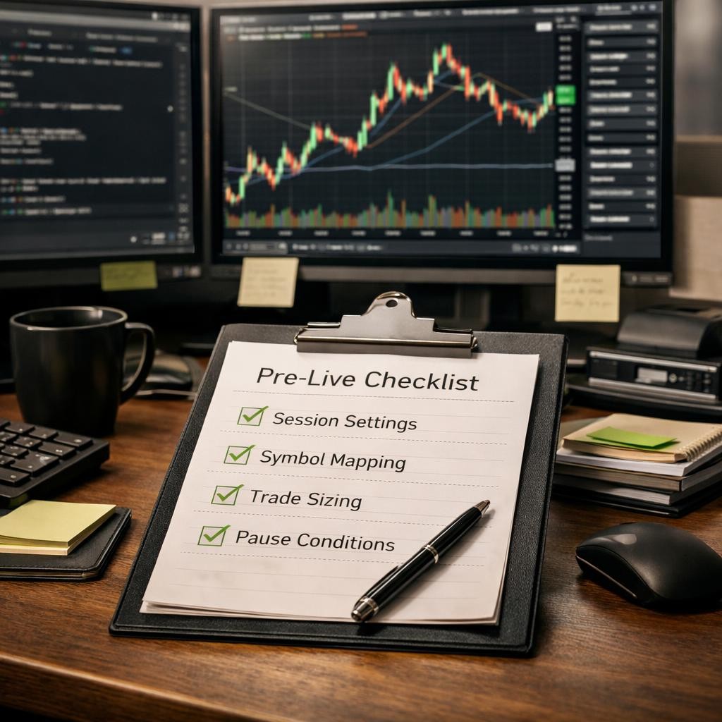 tradingview automation pre-live checklist illustration for TradingView automation checklist: what traders should verify before going live