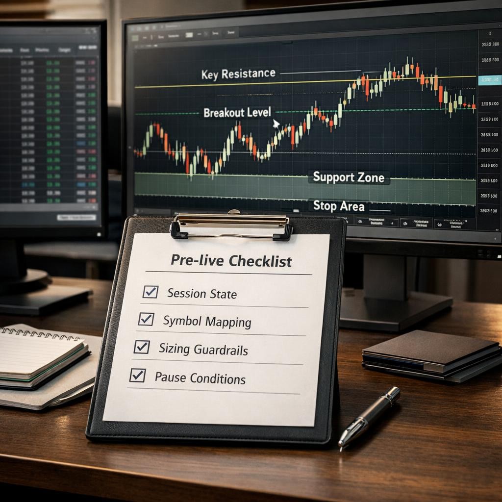 futures market structure pre-live checklist illustration for Futures market structure for active traders: separating real pressure from noisy movement